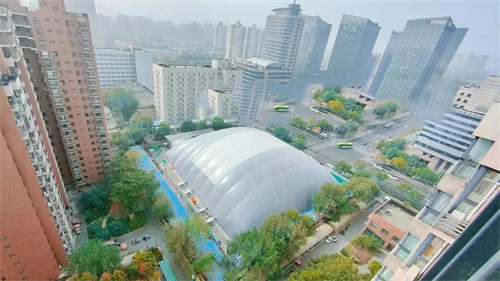北京首例“基坑氣膜”在西城投用，防塵降噪超“硬核”！